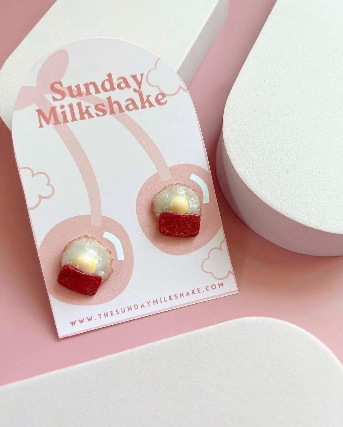Spam and Sunnies Egg Stud Earrings